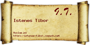 Istenes Tibor névjegykártya